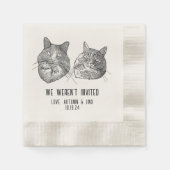Custom Two Pet Cocktail Napkins Hochzeit Serviette (Vorderseite)