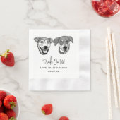 Custom Two Pet Cocktail Napkins Hochzeit Serviette (Beispiel)