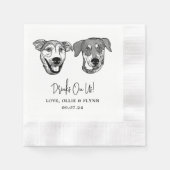Custom Two Pet Cocktail Napkins Hochzeit Serviette (Vorderseite)