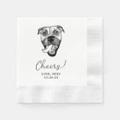 Custom Two Pet Cocktail Napkins Hochzeit Serviette (Vorderseite)