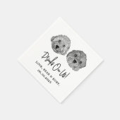 Custom Two Pet Cocktail Napkins Hochzeit Serviette (Ecke)