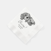 Custom Two Pet Cocktail Napkins Hochzeit Serviette (Ecke)