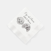 Custom Two Pet Cocktail Napkins Hochzeit Serviette (Ecke)