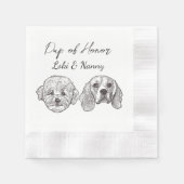 Custom Two Pet Cocktail Napkins Hochzeit Serviette (Vorderseite)
