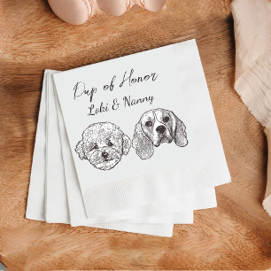 Custom Two Pet Cocktail Napkins Hochzeit Serviette