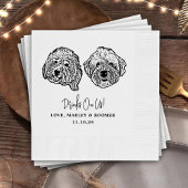 Custom Two Pet Cocktail Napkins Hochzeit Serviette