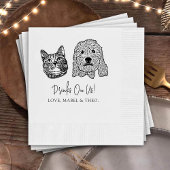 Custom Two Pet Cocktail Napkins Hochzeit Serviette