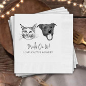 Custom Two Pet Cocktail Napkins Hochzeit Serviette