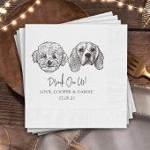 Custom Two Pet Cocktail Napkins Hochzeit Serviette