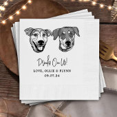 Custom Two Pet Cocktail Napkins Hochzeit Serviette