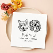 Custom Two Pet Cocktail Napkins Hochzeit Serviette
