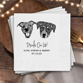 Custom Two Pet Cocktail Napkins Hochzeit Serviette