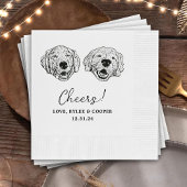Custom Two Pet Cocktail Napkins Hochzeit Serviette