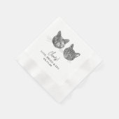 Custom Two Pet Cocktail Napkins Hochzeit Serviette (Ecke)