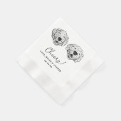 Custom Two Pet Cocktail Napkins Hochzeit Serviette (Ecke)
