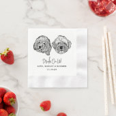 Custom Two Pet Cocktail Napkins Hochzeit Serviette (Beispiel)