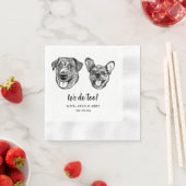 Custom Two Pet Cocktail Napkins Hochzeit Serviette (Beispiel)