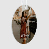 Custom Two Photos Acrylic Ornament (Vorderseite)