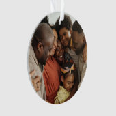 Custom Two Side Foto Weihnachtsakrylverzierung Ornament (Vorderseite)