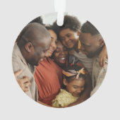Custom Two Side Foto Weihnachtsakrylverzierung Ornament (Rückseite)