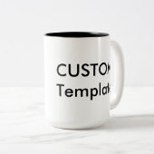 Custom Two-Tone 15 oz Tasse - SCHWARZ INNEN (VorderseiteRechts)