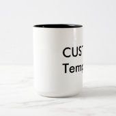 Custom Two-Tone 15 oz Tasse - SCHWARZ INNEN (Mittel)