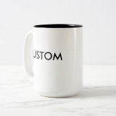 Custom Two-Tone Large 15 oz Tasse - BLACK Inside (Vorderseite Links)