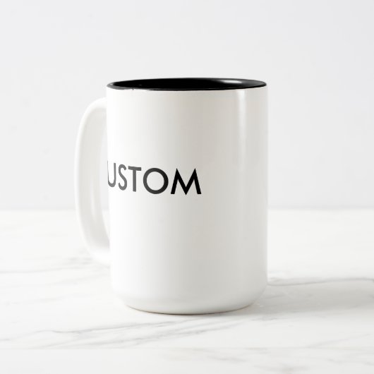 Custom Two-Tone Large 15 oz Tasse - BLACK Inside (Vorderseite Links)