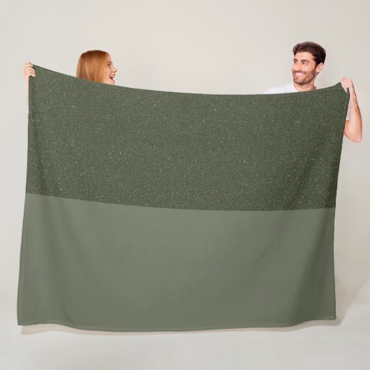 Custom Two-Tone Moss Fleece Blanket mit Textur (Beispiel)
