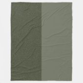 Custom Two-Tone Moss Fleece Blanket mit Textur (Vorderseite)