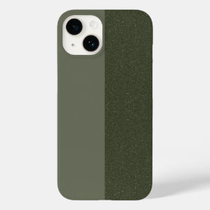 Custom Two-Tone Moss Green Texture iPhone 14 Fall Case-Mate iPhone 14 Hülle