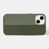 Custom Two-Tone Moss Green Texture iPhone 14 Fall Hülle (Rückseite (Horizontal))