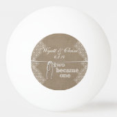 Custom Two wurde eine Hochzeit Tischtennisball (Vorderseite)