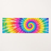 Custom Tye-Dye Retro Colorful Unisex Add Name  Yogamatte (Vorderseite (Horizontal))