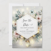 Custom Typografie Mason Jar Wedding Save The Date (Vorderseite)
