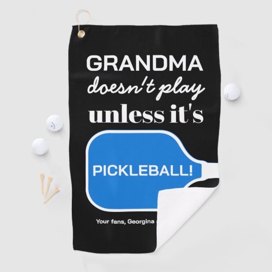 Custom Typografy Funny Oma Pickleball Spaß Golfhandtuch (Insitu)