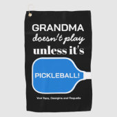 Custom Typografy Funny Oma Pickleball Spaß Golfhandtuch (Vorderseite)