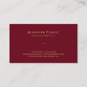 Custom Typografy Gold Text Script Luxury Glossy Visitenkarte (Rückseite)