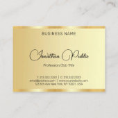 Custom Typografy Script Gold Look Beruflich Visitenkarte (Rückseite)