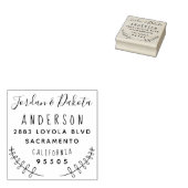 Custom Typografy Verheiratet Couple Rücksendeadres Gummistempel (Stempel)