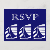 Custom UAWG Blue White Sailboote Party Postcard Einladungspostkarte (Vorderseite)