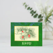 Custom UAWG Holiday Green Pine Postkarte (Stehend Vorderseite)
