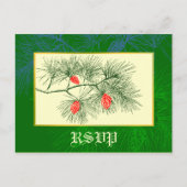 Custom UAWG Holiday Green Pine Postkarte (Vorderseite)