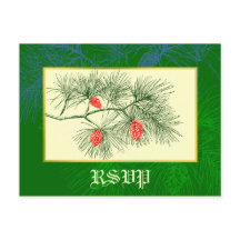 Custom UAWG Holiday Green Pine Postkarte