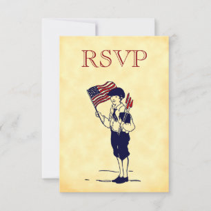 Custom UAWG Vintag 4. Juli Party Card RSVP Karte