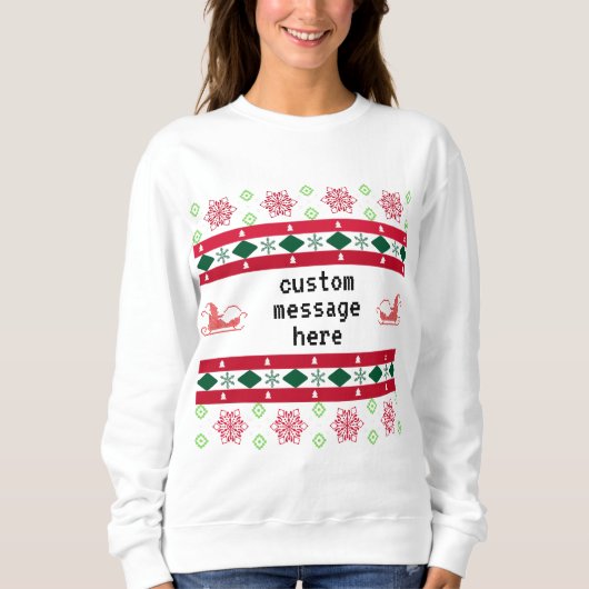 Custom Ugge Christmas Sweater Sweatshirt (Vorderseite)