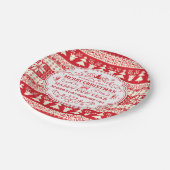 Custom Ugly Sweater Weihnachts-Party-Teller Pappteller (Schrägansicht)