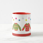 Custom Ugly Sweater Weihnachts-Tasse Tasse (Zentrum)