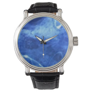 Custom Uhr blue