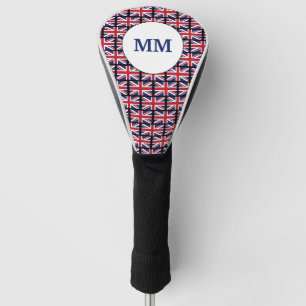 Custom UK UNION JACK Monogram DRIVER Golf Head Cov Headcover